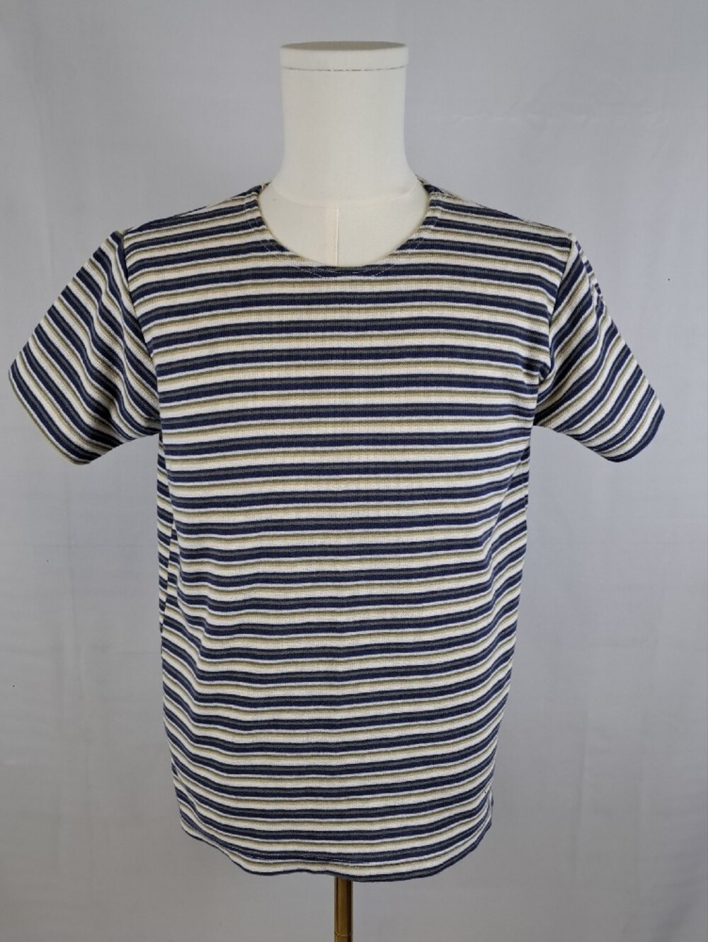 ​Vintage Basic Editions Striped Crewneck Tee 90s Grunge Skater Streetwear Size M